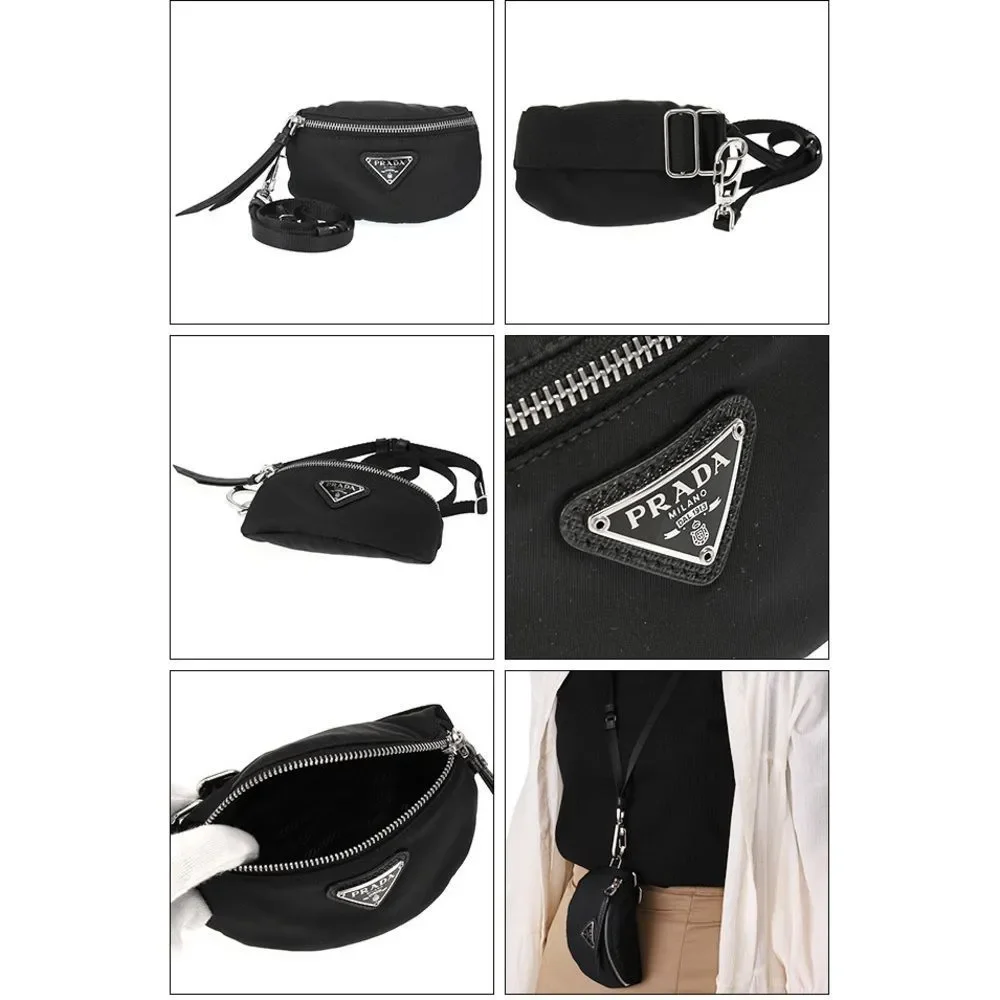 Prada Leather Black Silver Shoulder Bag - Picture 2 of 2